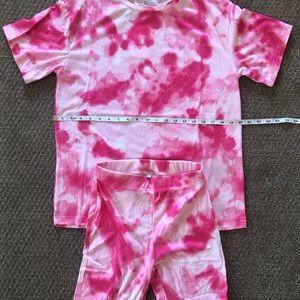 Tie dye t-shirt and biker short set
